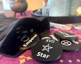 Major Arcana Tarot Tokens | 22 Piece Divination Casting Set | Altar Supplies