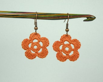 Boho Earrings. Buttercup Crochet Earrings. Dangle Earrings!