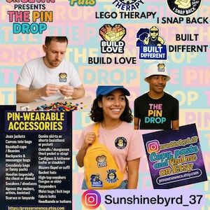 Block talk lego Inspired 3D Printed Pin – Handmade PLA & PLA Silk Funny Brick Pins for LEGO Lovers, Collectors, Backpacks, Jackets, Hats