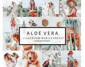 5 Lightroom Mobile Presets ALOE VERA Bright Airy Mobile Presets Indoor Outdoor Light Presets Pastel Instagram Editing Preset lightroom