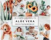 10 Lightroom Mobile Presets ALOE VERA Bright Airy Mobile Presets Indoor Outdoor Light Presets Pastel Instagram Editing Preset lightroom