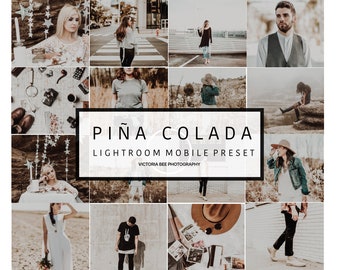 5 Mobile  Lightroom Preset PIÑA COLADA Bright Chocolate  Preset, Blogger Lightroom Mobile Preset