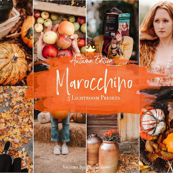 5 Mobile Lightroom Preset MAROCCHINO  Fall Mobile Lightroom Orange Preset Warm Autumn Tones For Bloggers