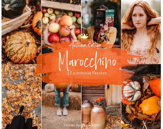 5 Mobile Lightroom Preset MAROCCHINO  Fall Mobile Lightroom Orange Preset Warm Autumn Tones For Bloggers