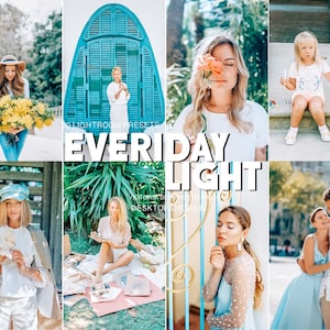 15 Lightroom Presets Everyday Light, Bright Filter for Bloggers, Light and Airy Presets, Aesthetic Filter for Instagram