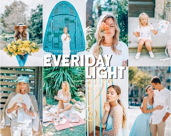 15 Lightroom Presets Everyday Light, Bright Filter for Bloggers, Light and Airy Presets, Aesthetic Filter for Instagram