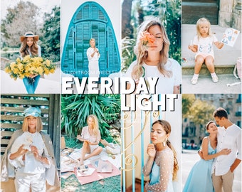 15 Lightroom Presets Everyday Light, Bright Filter for Bloggers, Light and Airy Presets, Aesthetic Filter for Instagram