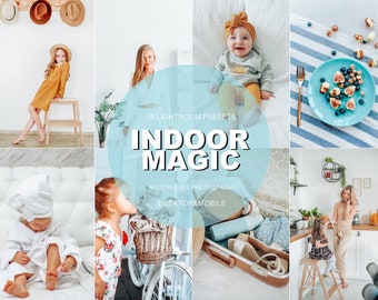 20 Mobile Lightroom Presets INDOOR MAGIC for Desktop and Mobile Lightroom, Instagram Photo Filter, Indoor Photo Presets