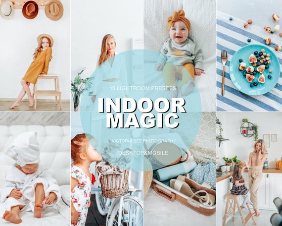 20 Mobile Lightroom Presets INDOOR MAGIC for Desktop and Mobile Lightroom, Instagram Photo Filter, Indoor Photo Presets