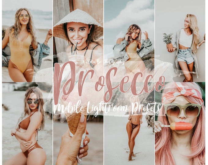 5  Lightroom Mobile Presets PROSECCO Instagram Preset,  Influencer preset, Lightroom Presets, Blogger preset