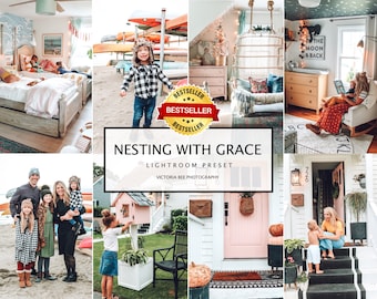 Mobile and Desktop LIGHTROOM Presets Nesting With Grace, Sweet Home Preset, Natural Blogger presets, Instagram Photo Editing