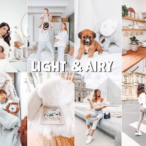 20 LIGHT AND AIRY Lightroom Presets for Mobile and Desktop Lightroom, Bright Presets, Natural Light Photo Filter, Instagram Editing