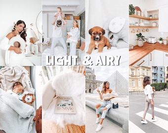20 LIGHT AND AIRY Lightroom Presets for Mobile and Desktop Lightroom, Bright Presets, Natural Light Photo Filter, Instagram Editing
