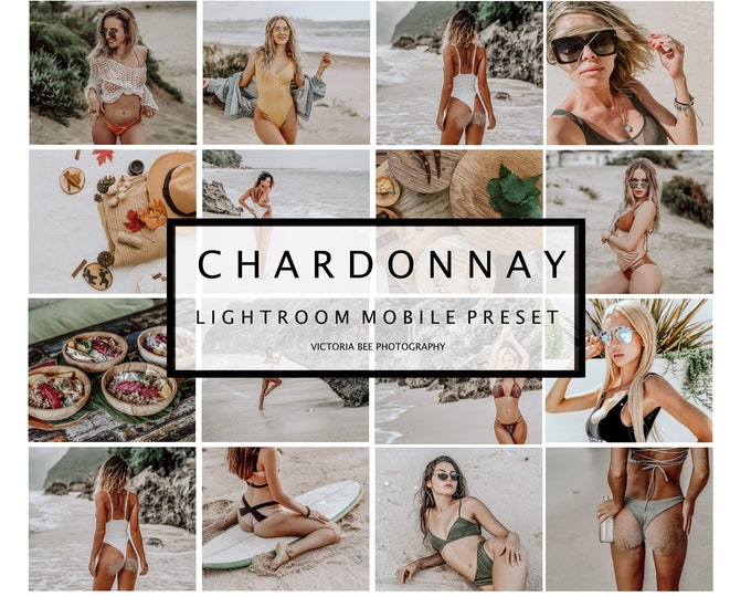 5 Lightroom Mobile Presets CHARDONNAY Hipster Lightroom Preset for Blogger Lightroom mobile preset