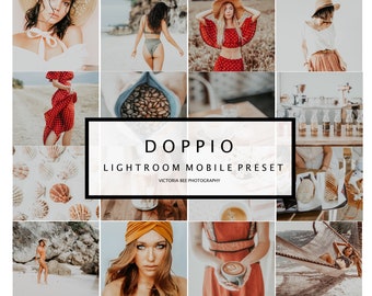 5 Mobile Lightroom Preset DOPPIO, Travel Blogger Lifestyle Mobile Preset for instagram