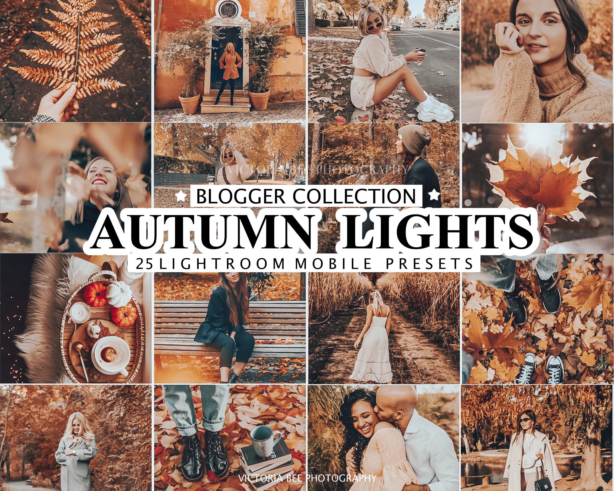 Holiday Instagram Outdoor Filter for Bloggers 5 Autumn Influencer Mobile Fall Lightroom Preset Warm Beige Tone Photo Editing