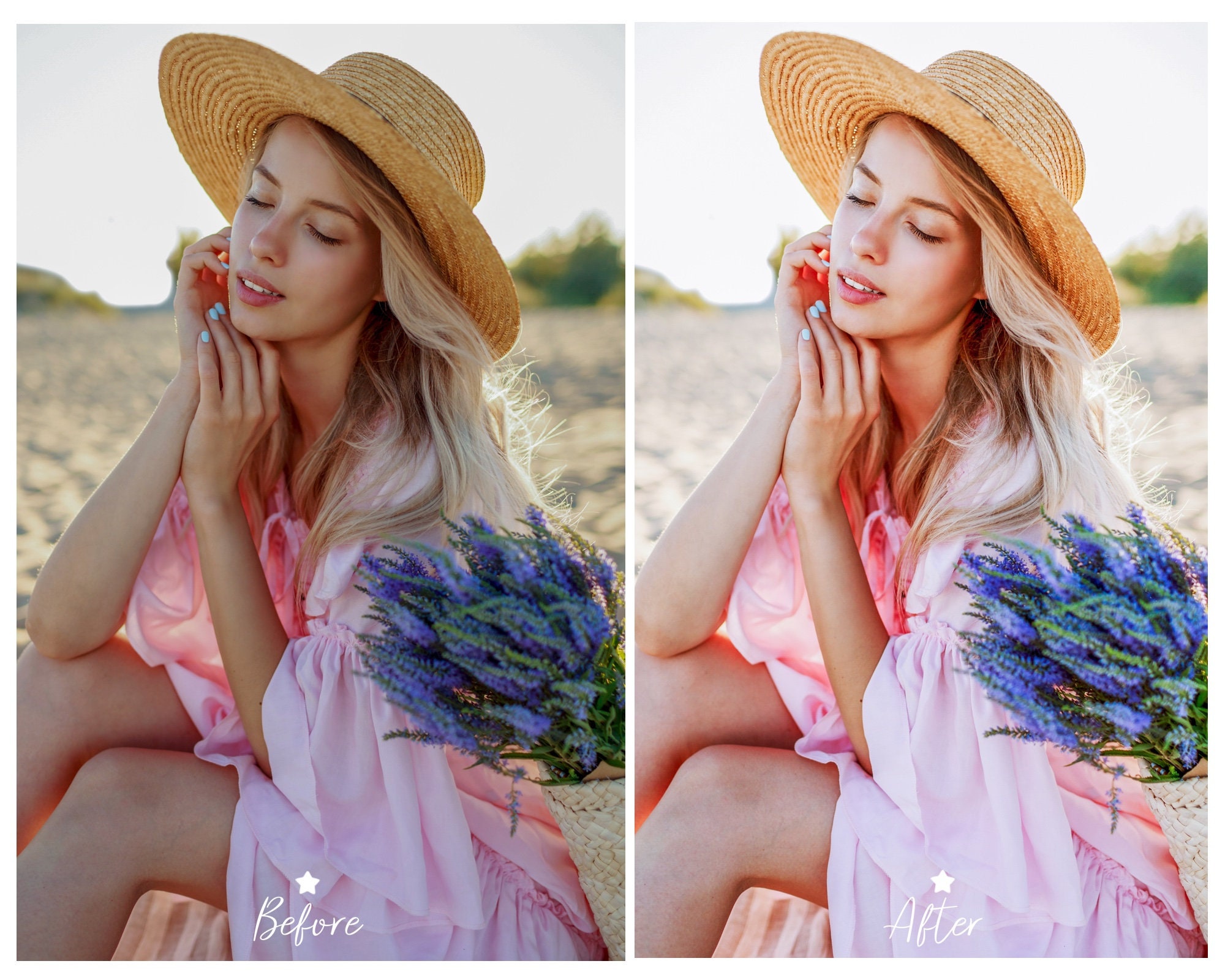 5 Mobile Lightroom Preset BEE NATURAL Bright and Airy Photo Editing