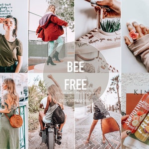 BEE FREE Mobile Lightroom Presets: Travel Influencer Filters (DNG)