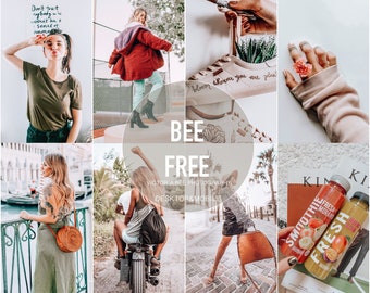 3 Mobile Lightroom presets BEE FREE / Travel Instagram preset /  Lightroom Mobile Influencer Presets For Bloggers, Photo Editing