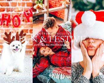 Christmas Preset Fun and Festive, Holiday Photo Filter for Lightroom, XMAS presets, Festive Lightroom Preset for Winter