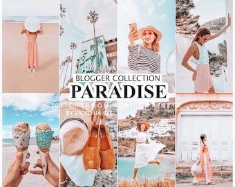 10 Lightroom Presets PARADISE for Mobile and Desktop Lightroom,  SUMMER Blogger Lifestyle Presets, Instagram Photo filter