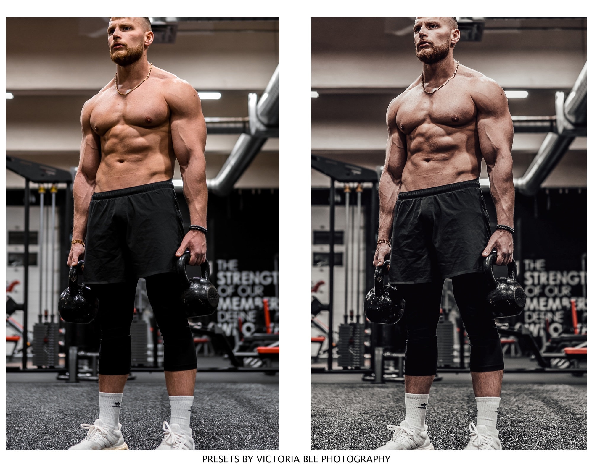 25 FITNESS LIGHTROOM Presets, Gym Instagram Filter, moody workout