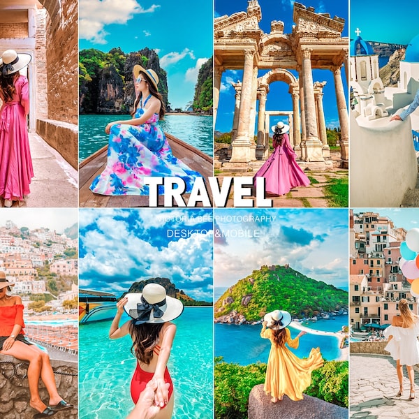 15 Lightroom Presets, Blogger Travel Presets, Vibrant Filter for Travelers, Adventure Presets for Vacation, Lightroom Mobile Presets