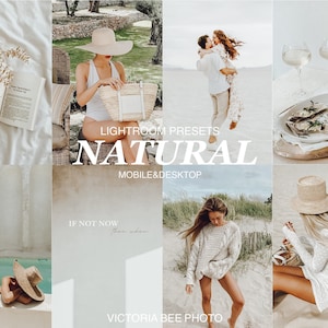 Lightroom Presets NATURAL,  no filter, bright influencer, Trendy Blogger Instagram