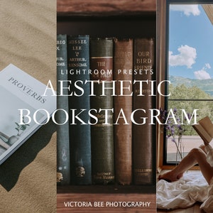 Aesthetic Bookstagram Preset For Lightroom, Natural Tones for Books Lovers, Bookish mobile preset, Blogger Filter