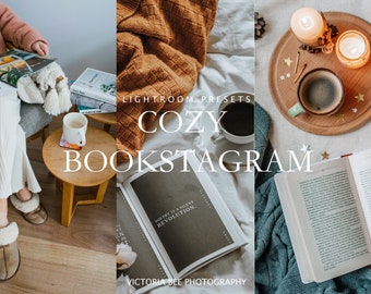 Lightroom Mobile and Desktop Presets Cozy Bookstagram, Soft filter for Book Bloggers, Light and Airy Photo Filter, Bookish Presets