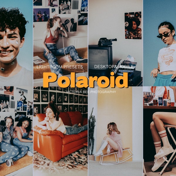 15 Lightroom Preset POLAROID look, Instant Camera, Disposable Film presets, Analog Grain Filter, Retro Editing