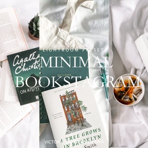 Minimal Bookstagram Lightroom Preset, Mobile Bookish Preset for Lightroom, Clean Photo Filter For Book Bloggers