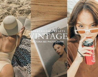 15 Lightroom Presets VINTAGE Retro Mobile Presets, Aesthetic Filter for Instagram, Warm Tone, Summer Presets, Vintage Film Presets