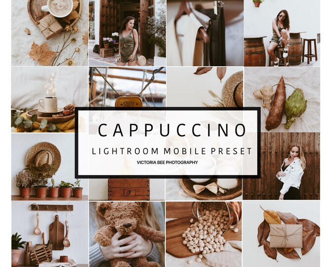 5 Mobile Lightroom Preset CAPPUCCINO Modern Tones Blogger Preset Lightroom mobile preset for bloggers