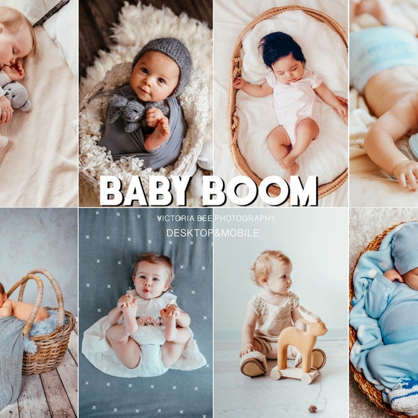 5 Mobile Lightroom Presets BABY BOOM Newborn Lightroom Presets Mobile Lightroom Presets for Kids Baby Presets