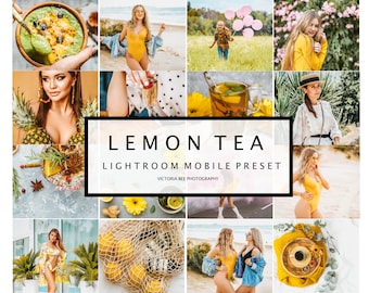 5 Mobile Lightroom Preset LEMON TEA Winter Holiday Bright Lightroom Preset Clean Quality Mobile Preset