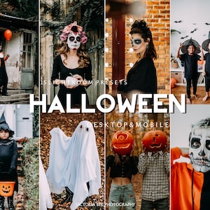 15 Halloween Mobile Presets for  Lightroom, Autumn Presets, Instagram Presets, Halloween Filter for Photo Editing