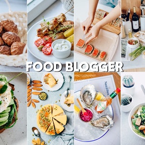 25 Lightroom Presets FOOD BLOG for Mobile and Desktop Lightroom, Bright Food Blogger Presets, Dark and Moody, Vibrant Instagram Filter