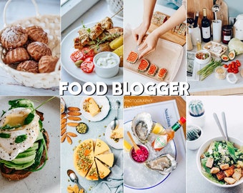 25 Lightroom Presets FOOD BLOG for Mobile and Desktop Lightroom, Bright Food Blogger Presets, Dark and Moody, Vibrant Instagram Filter