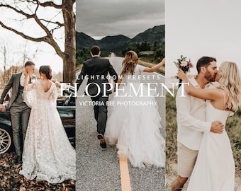 15 Preset Lightroom ELOPEMENT, Preset matrimonio per la sposa, Preset coppia Boho, filtro matrimonio arioso