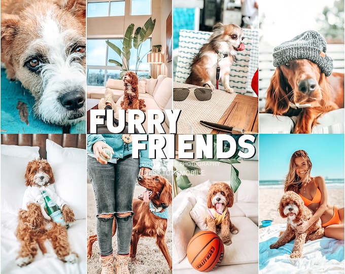 25 Lightroom Dog Presets  for Mobile and Desktop Lightroom, Pet Preset, Dog Instagram Filter, Bright Light Preset, Instagram Filter DNG