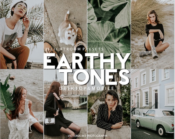 15 EARTHY Preset for Mobile and Desktop Lightroom, Earthy Tone Preset for Blogger, Photo Filter, Natural Photo Editing