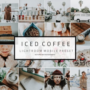 5 Mobile Lightroom Preset ICED COFFEE, Blogger Lifestyle Mobile Preset, Instagram Edition, Lightroom Preset for Travel Blogger