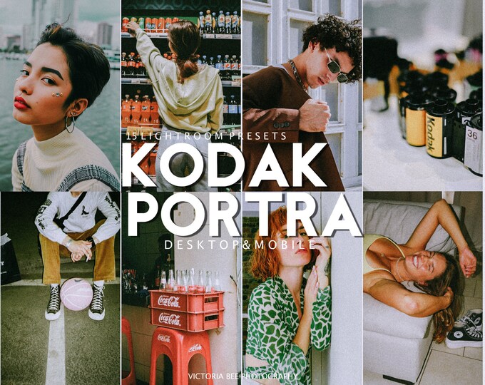 15 Lightroom Preset KODAK PORTRA for Mobile and Desktop Vintage Retro Filter, Grain presets, Analog Film Preset for Instagram
