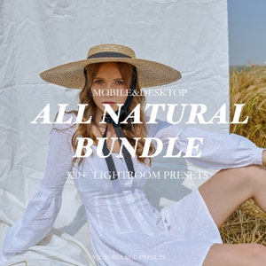 320 + Presets ALL NATURAL Lightroom Bundle, Lifestyle Influencer Blogger Preset, Instagram Mobile and Desktop filter, All in One