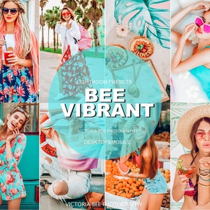 5 Lightroom Mobile Presets BEE VIBRANT Color Pop Lightroom Preset Vibrant Presets Instagram filter Summer Preset