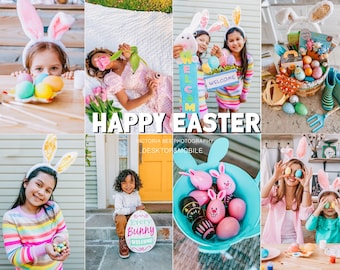 15 Lightroom Presets Happy Easter, Spring Presets, Bright and Airy Presets, Light and Airy Family Filter for Instagram