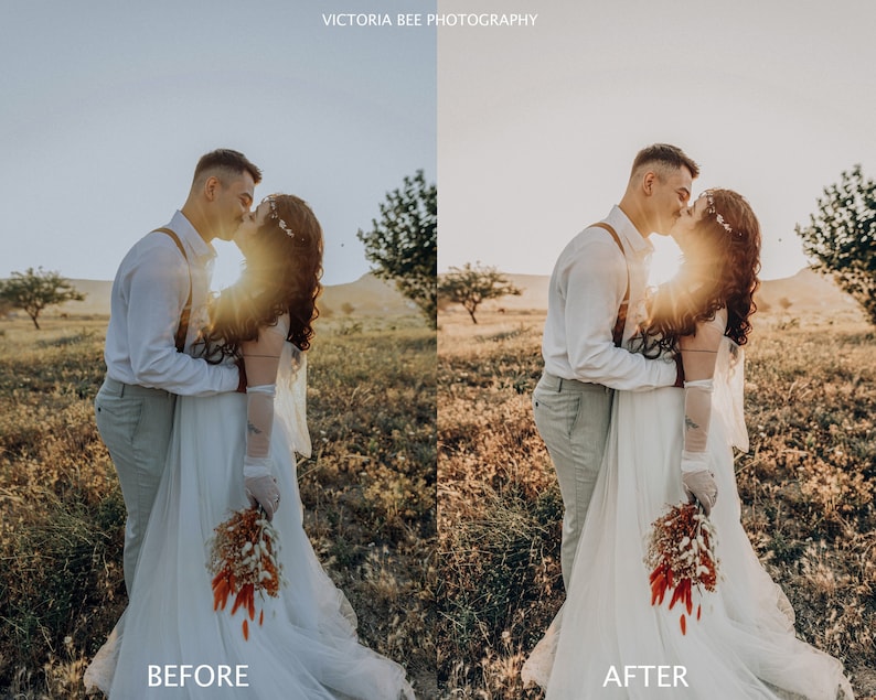 15 Lightroom Preset ELOPEMENT, Wedding Preset for Bride, Bohemian Couple presets, airy wedding filter image 3