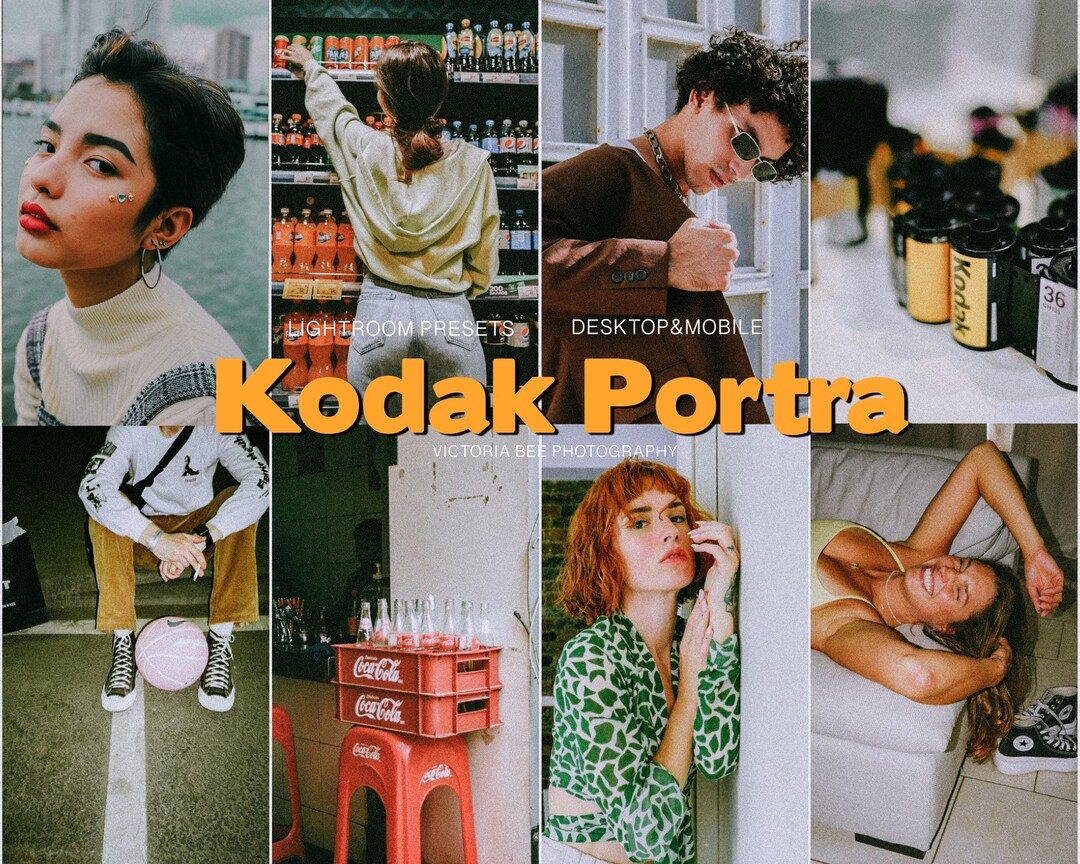 15 Lightroom Preset KODAK PORTRA for Mobile and Desktop Vintage Retro Filter, Grain Presets