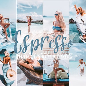 10 Mobile Lightroom Presets ESPRESSO, Soft Photo Editing Filter for Lifestyle Blogger, Instagram Influencer Outdoor Preset